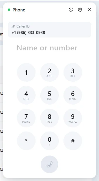 The browser phone with caller ID and keypad.
