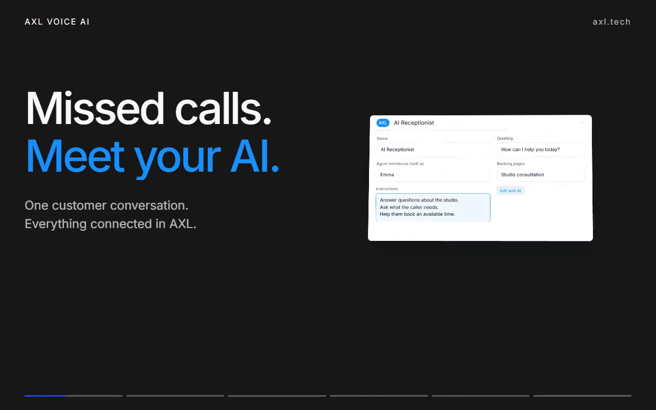 From a plain-language request to an AI receptionist.