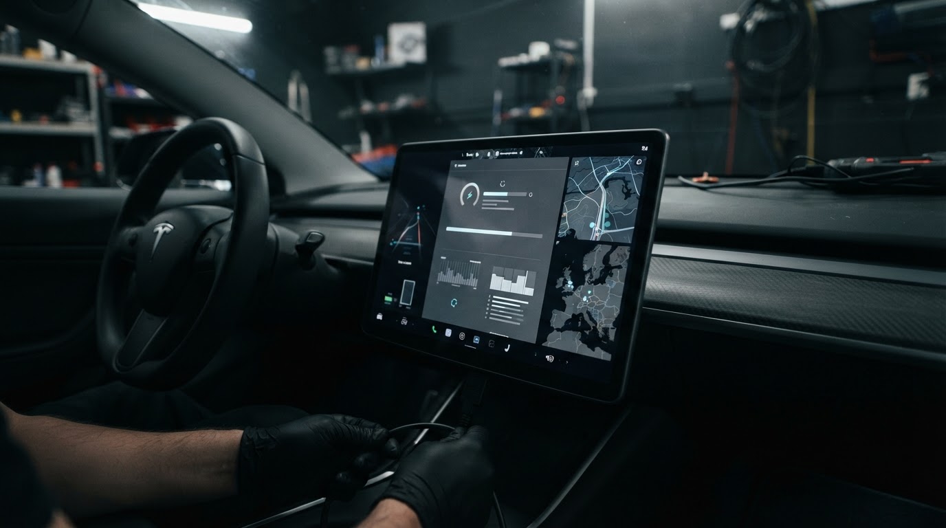 Прошивка, активація сертифікатів та навігації на моніторі Tesla