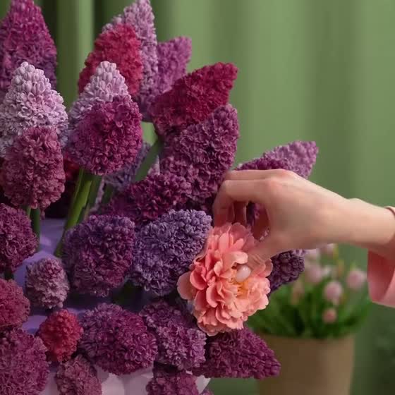 Edible flower arrangement in a gift box