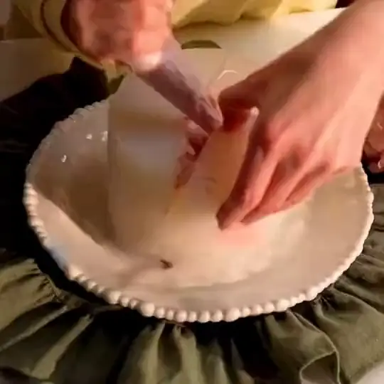 Filling a piping bag with the whipped zefir base