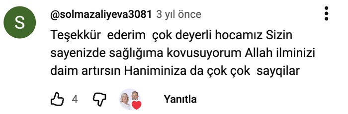YouTube yorumu