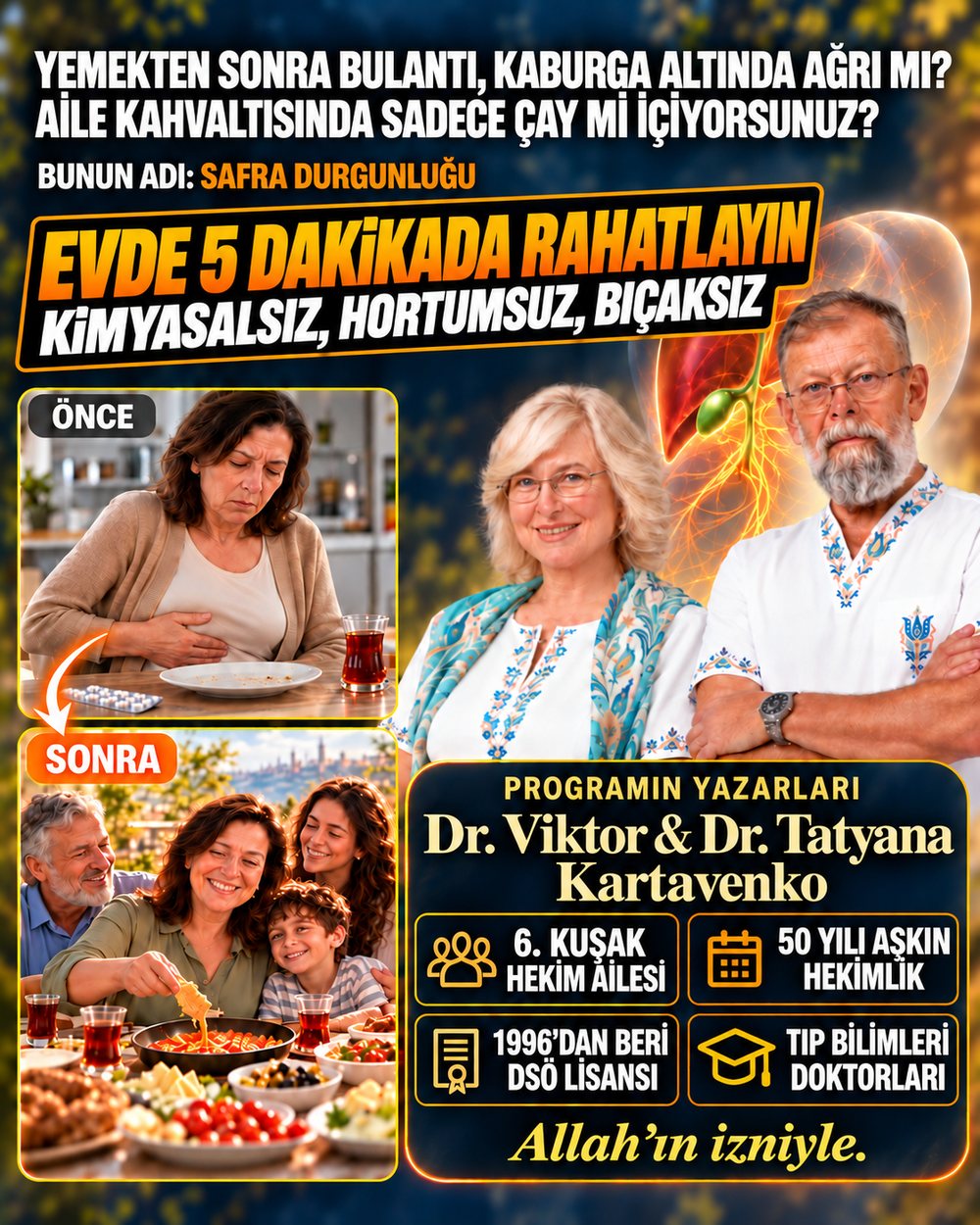 Her sabahınız mide koruyucuyla mı başlıyor? Bunun adı: safra durgunluğu. Dr. Viktor ve Dr. Tatyana Kartavenko.